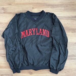 Vintage Fruit of the Loom Maryland Terrapins University Black Windbreaker
